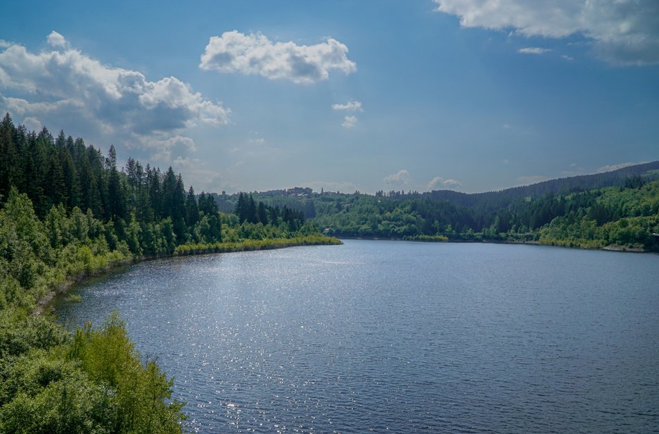 Blick über die Okertalsperre nach Schulenberg 