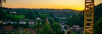 Blick auf Altenau beim Sonnenuntergang 