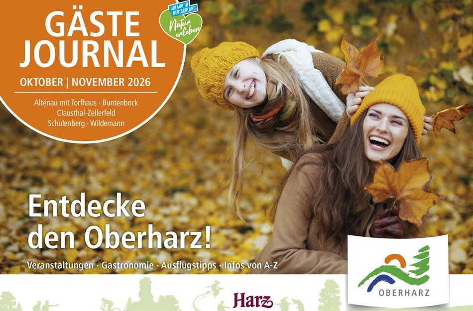 Titelbild Gästejournal Oberharz Oktober und November 2026
